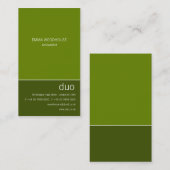 Duo-Vertikale kann grünen Visitenkarte (Vorne/Hinten)