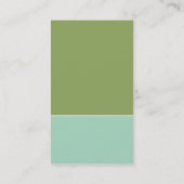 Duo-vertikales Aqua u. Grün Visitenkarte (Rückseite)