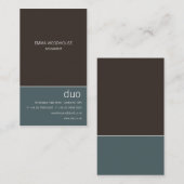 Duo-vertikales Kadett-Blau u. Brown Visitenkarte (Vorne/Hinten)