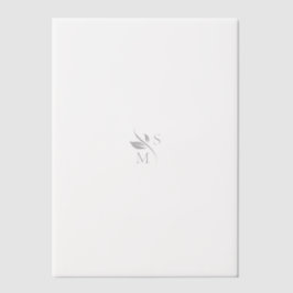 Duogram-Vellum-Overlay für Hochzeitseinladungen Pergament Einladungen