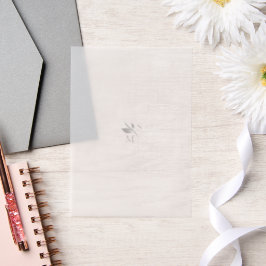 Duogram-Vellum-Overlay für Hochzeitseinladungen Pergament Einladungen