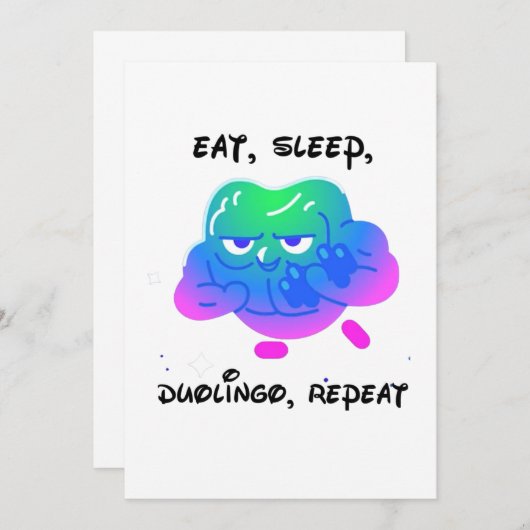 Duolingo Einladung (Vorne/Hinten)