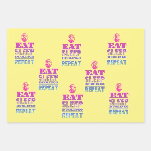 Duolingo Geschenkpapier Set (Vorderseite)