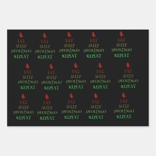 Duolingo Geschenkpapier Set (Vorderseite)