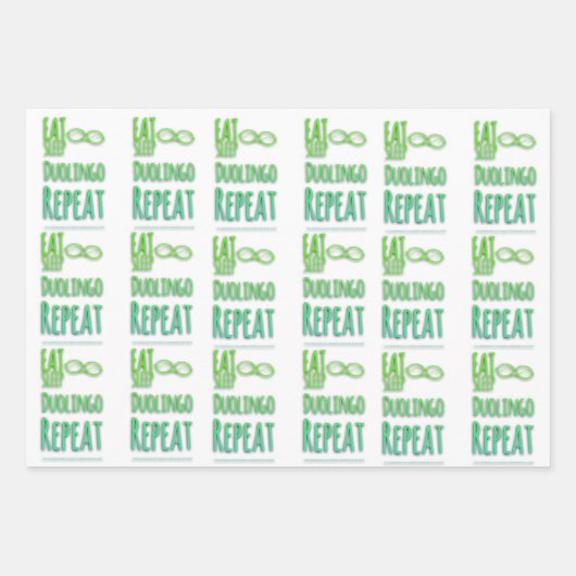 Duolingo Geschenkpapier Set (Vorderseite 2)