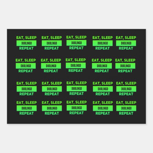 Duolingo Geschenkpapier Set (Vorderseite)