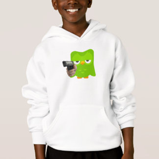 Duolingo ist&x27; kein glücklicher Sticker Hoodie