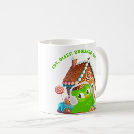 Duolingo Kaffeetasse (VorderseiteRechts)