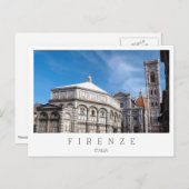 Duomo and Baptistry, Florenz, Italien Postkarte (Vorne/Hinten)