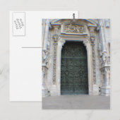 Duomo Eingang - Milano, Italien Postkarte (Vorne/Hinten)