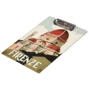 Duomo in Firenze Florenz Italien Vintage Reise Kun Klemmbrett