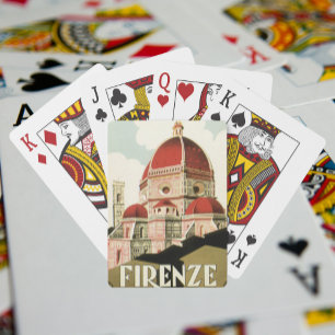 Duomo in Firenze Florenz Italien Vintage Reise Kun Spielkarten