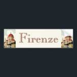 Duomo Italien Florenz Autoaufkleber<br><div class="desc">Vintage Darstellung des europäischen Reiseplakats oder Gepäcklabels aus Florenz,  Italien mit der Cattedrale di Santa Maria del Fiore,  dem Florentiner Dom oder dem Florentiner Dom. Klassische italienische religiöse Architektur.</div>