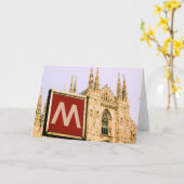 Duomo - Milano, Italien Grußkarte Karte (Gelbe Blume)