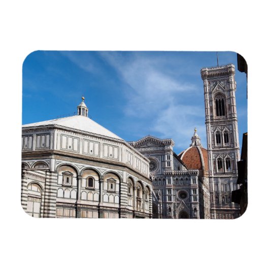 Duomo und Baptistry, rechteckiger Magnet Florenz (Horizontal)