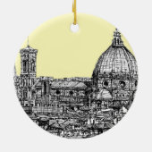 Duomofirenze-Sahneelfenbein Keramikornament (Hinten)