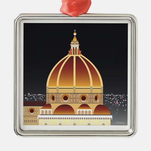 Duomoverzierung Silbernes Ornament (Vorne)