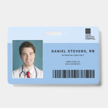 Duoton Medical Staff ID + Barcode Horizontal
