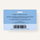 Duoton Medical Staff ID + Barcode Horizontal Ausweis (Rückseite)