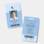 Duoton Medical Staff ID + Barcode Vertikal Ausweis (Front & Back)