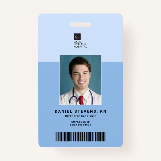 Duoton Medical Staff ID + Barcode Vertikal Ausweis (Vorderseite)