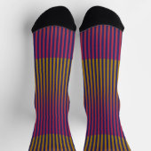Duoton Yellow Pplum Strip Socken (Oben)