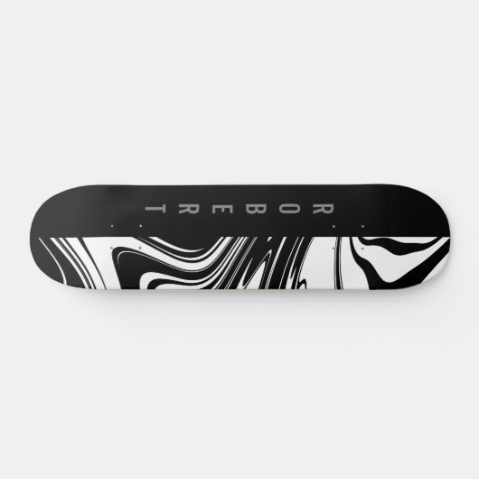 Duotone Block und Swirl Black Skateboard (Horizontal)