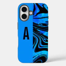 Duotone Block und Swirl Blue