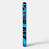 Duotone Block und Swirl Blue Case-Mate iPhone Hülle (Rückseite / Links)