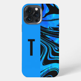 Duotone Block und Swirl Blue iPhone 13 Pro Max Hülle