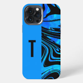 Duotone Block und Swirl Blue iPhone 13 Pro Max Hülle