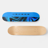Duotone Block und Swirl Blue Skateboard (Horizontal)