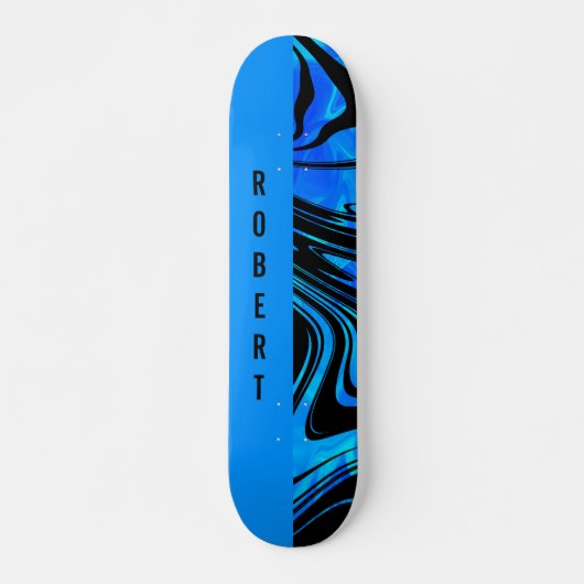 Duotone Block und Swirl Blue Skateboard (Vorne)