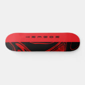 Duotone Block und Swirl Red Skateboard (Horizontal)