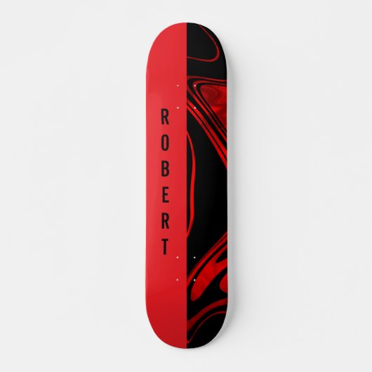 Duotone Block und Swirl Red Skateboard (Vorne)