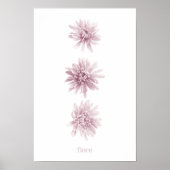 Duotone Pink Blume Fiore Poster (Vorne)