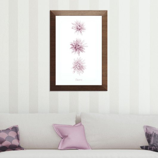Duotone Pink Blume Fiore Poster