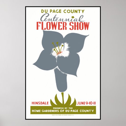 DuPage County Blumen Show Poster (Vorne)