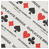 Duplicate Bridge An Exercise In Humility Humor Stoff (Nahaufnahme)