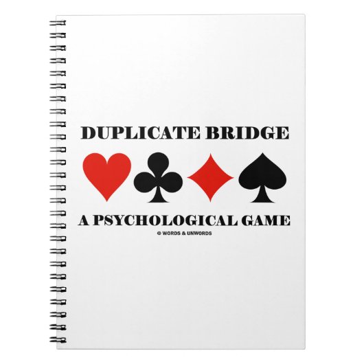 Duplikatbrücke ein psychologisches Spiel Notizblock (Vorderseite)