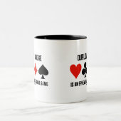 Duplikatbrücke ist ein ephememisches ewiges Spiel Zweifarbige Tasse (Mittel)