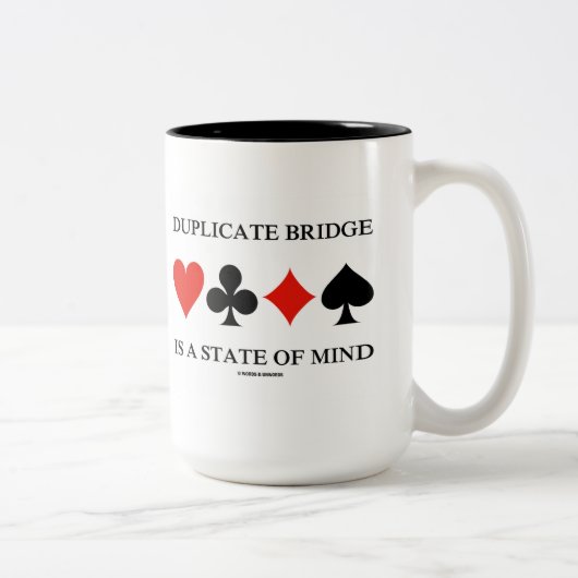 Duplikatbrücke ist ein Staat des Geistes (Kartenha Zweifarbige Tasse (Rechts)