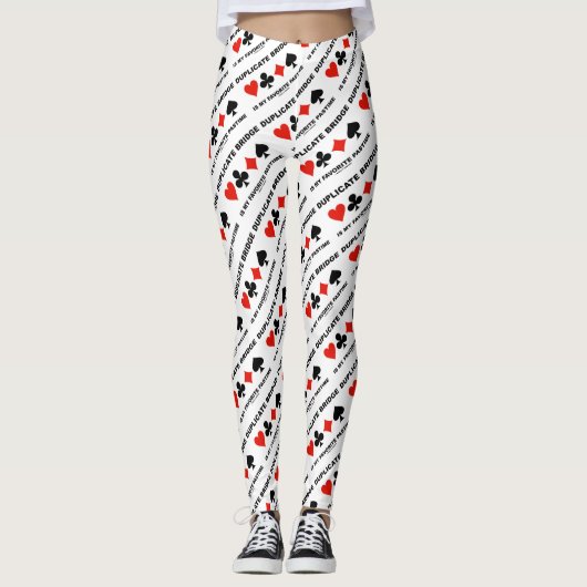 Duplikatbrücke ist mein Lieblingspasskarten-Anzug Leggings (Vorderseite)