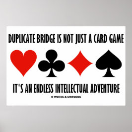 Duplikatbrücke ist nicht nur ein Kartenspiel, das  Poster