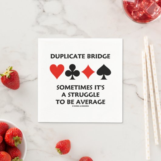 Duplikate Bridge manchmal ist es ein Kampf Durchsc Serviette (Beispiel)