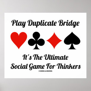 Duplikate Bridge spielen Das ultimative soziale Sp Poster