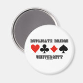 Duplikate Bridge University (Varsity Lettering) Magnet (Vorderseite/Rückseite)