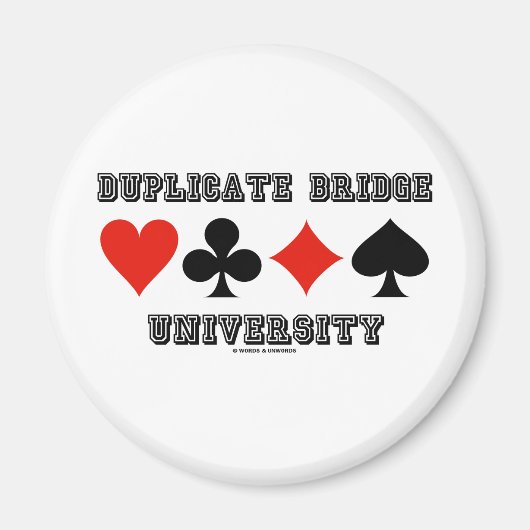 Duplikate Bridge University (Varsity Lettering) Magnet (Vorne)