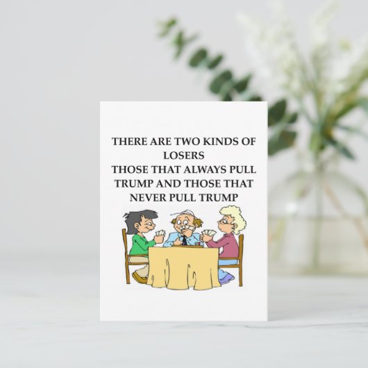 Duplikate Bridge-Witze Postkarte (Stehend Vorderseite)