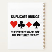 Duplizierbridge perfektes Spiel für mentally Stead Planer (Rückseite)